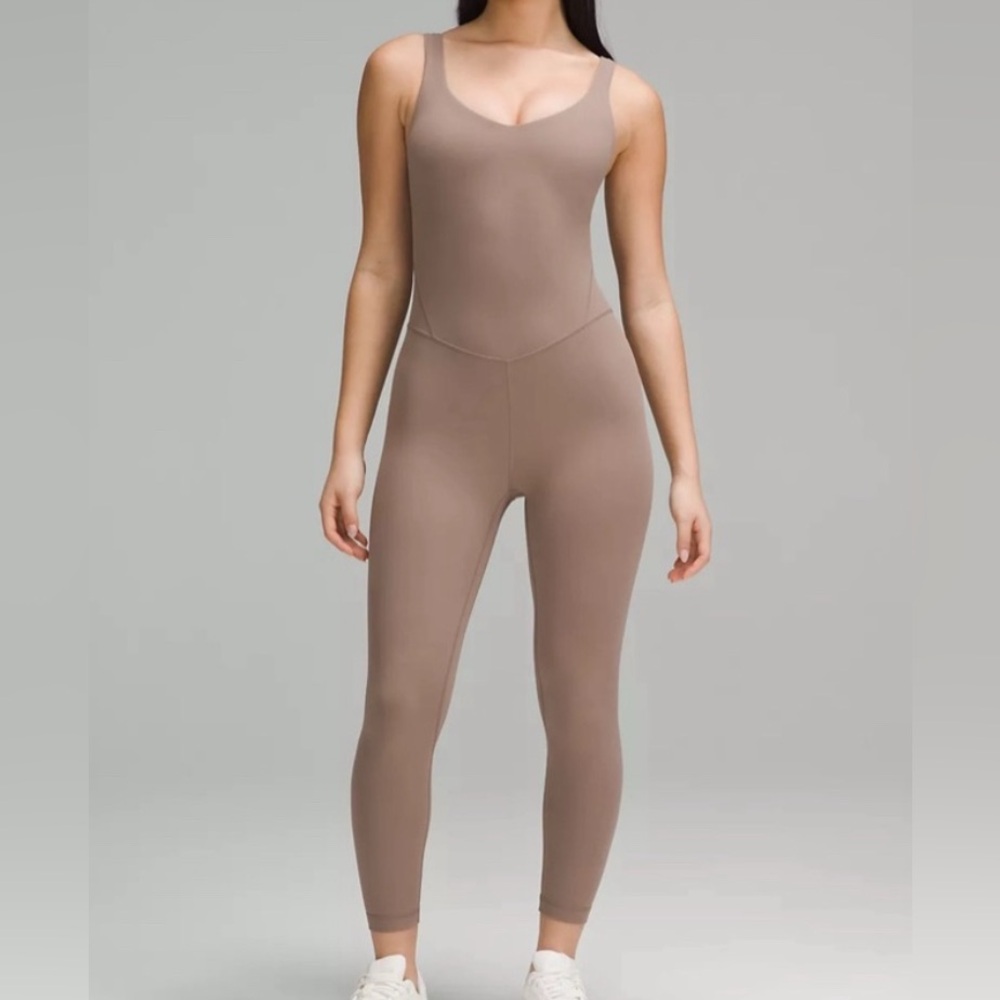 Lululemon Align Bodysuit 25” Taupetastic Size 4 NWT